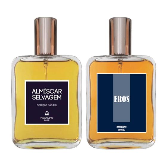 Imagem de Kit Perfume Masculino - Almíscar Selvagem + Eros 100ml