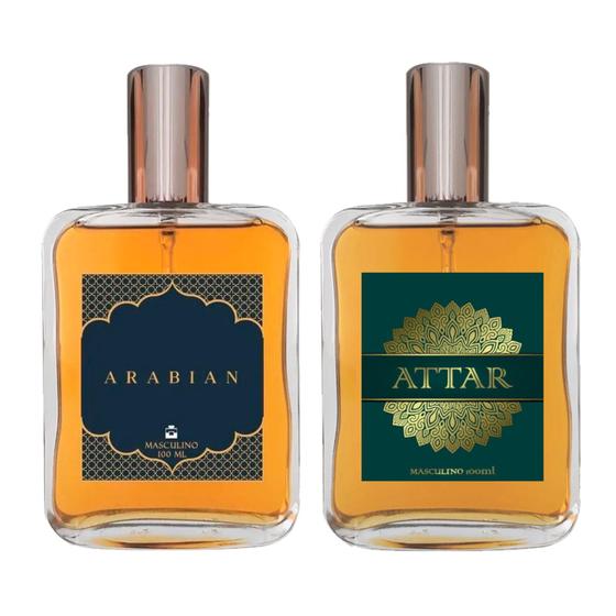 Kit Perfume Masculino Arabian Attar 100Ml Essência Do Brasil