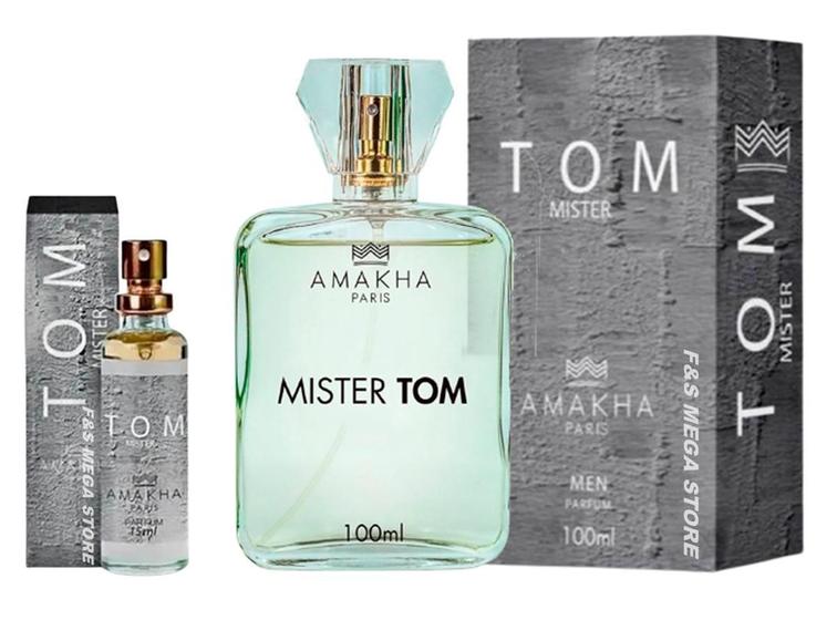 Imagem de Kit Perfume Masculino Tom Mister Amakha Paris 100Ml E 15Ml