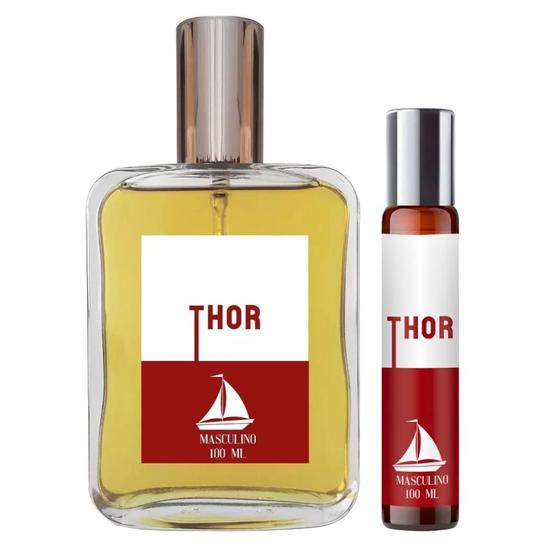 Imagem de Kit Perfume Thor 100ml Masculino + Spray Portátil 10ml