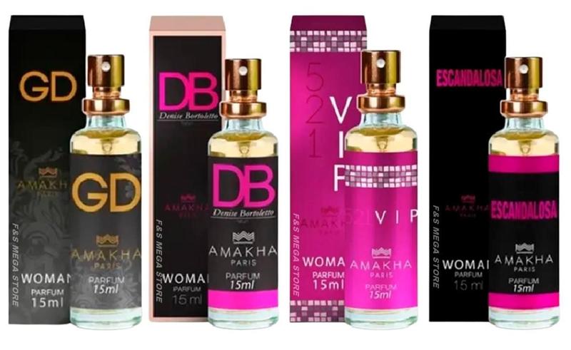 Kit Perfumes Femininos Amakha Paris Fragrâncias 15ml Kit de