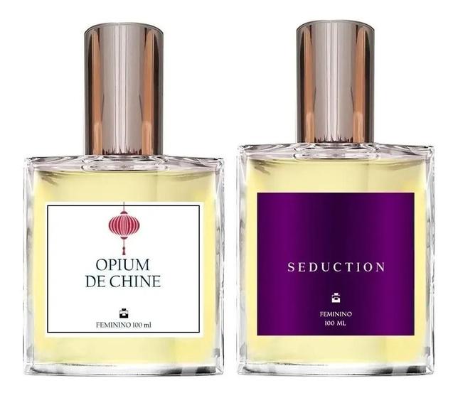 Imagem de Kit Perfumes Opium Chine + Seduction + Brinco 4Mm