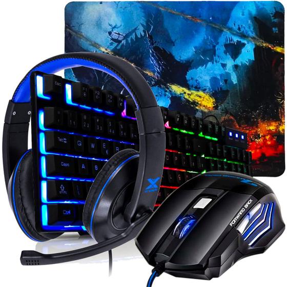 Kit Periféricos Gamer Teclado Rgb Mouse Gamer HeadSet Gamer - EVOLUT ...