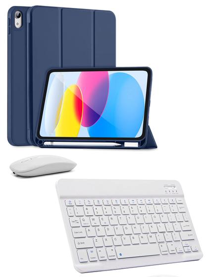 Imagem de Kit Personalidado de Capa Smart, Teclado e Mouse Bluethooth Compatível Com IPad 10 Geração