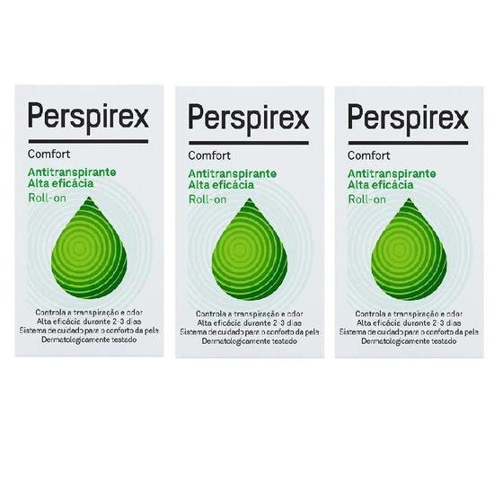 Imagem de Kit Perspirex Comfort Antitranspirante Roll On Com 3 Unidades De 20ml Cada