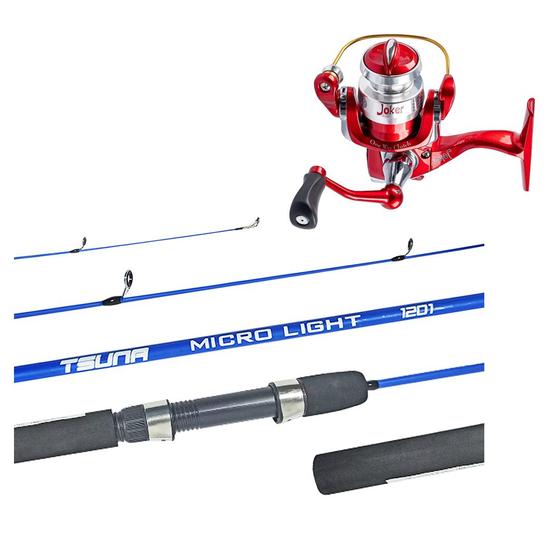 Imagem de Kit Pesca Ultra Light Molinete Maruri Joker 4BB + Vara Tsuna 1,20m Inteiriça