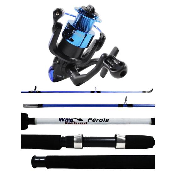 Imagem de Kit Pesca Way Fishing Molinete ONIX 3000 + Vara Pérola 1502 1,50m 12-15 Lbs 2 Partes