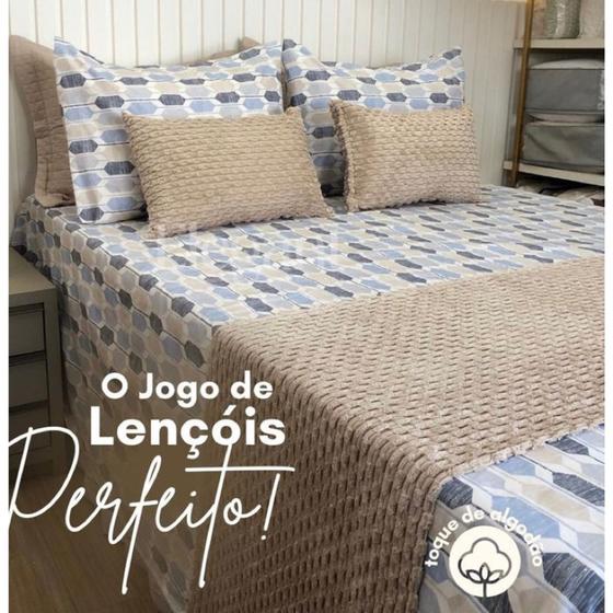 Imagem de Kit Peseira + Capas de baguetes 3 peças decorar a cama