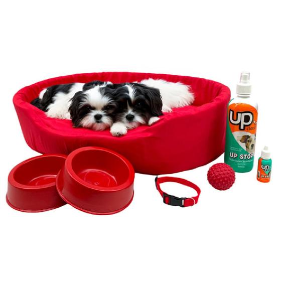 Imagem de Kit Pet Médio Cama Europa Educador Xixi Sim/Não Cães 500ml