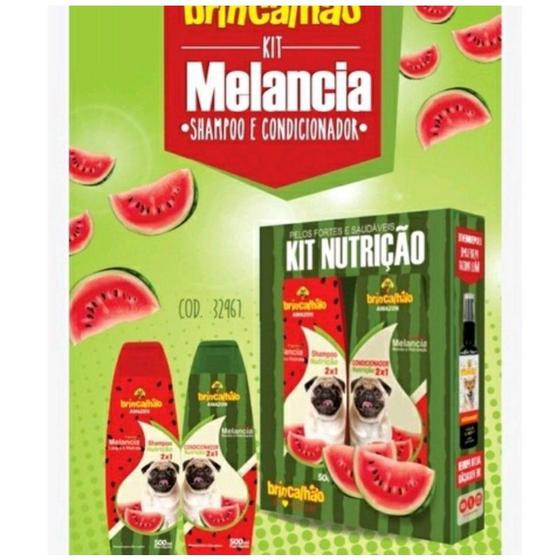 Imagem de Kit Pet Shampoo e Condicionador Melancia 500ml Brincalhão