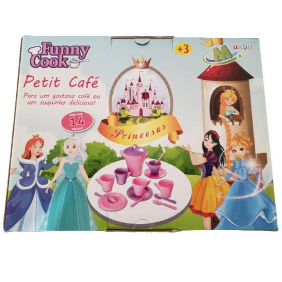 Imagem de Kit Petit Café das Princesas Interativo contém 14 itens Funny Cook - M Toys