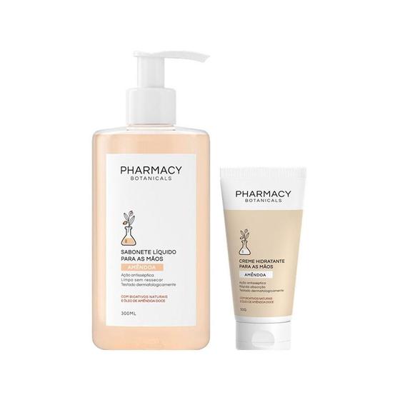 Imagem de Kit Pharmacy Sab Líq Amêndoas 300Ml E Cr Para Mãos Amêndoas