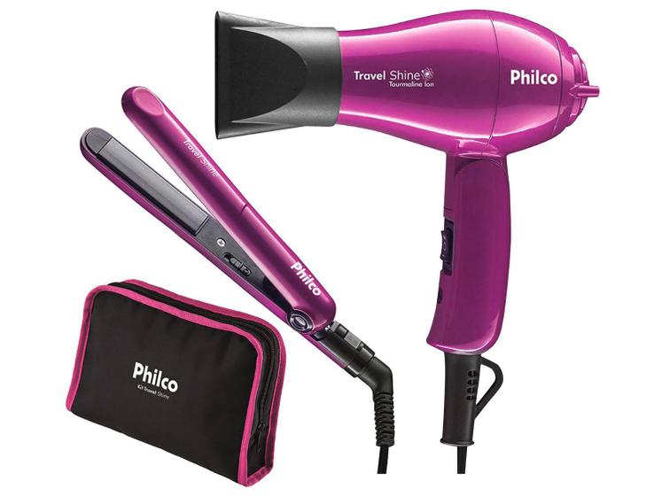 Imagem de Kit Philco Travel Shine Secador + Chapinha - Bivolt 