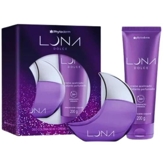 Imagem de Kit Phytoderm Luna Dolce Colônia 50ml + Creme Hidratante 200g 