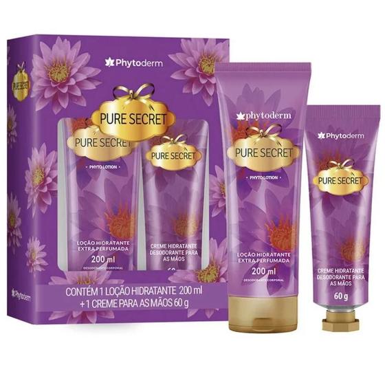 Imagem de Kit Phytoderm Pure Secret Loção 200ml  Creme 60g