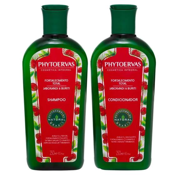 Imagem de Kit phytoervas fortalecimento total jaborandi e buriti sh + cond 250ml