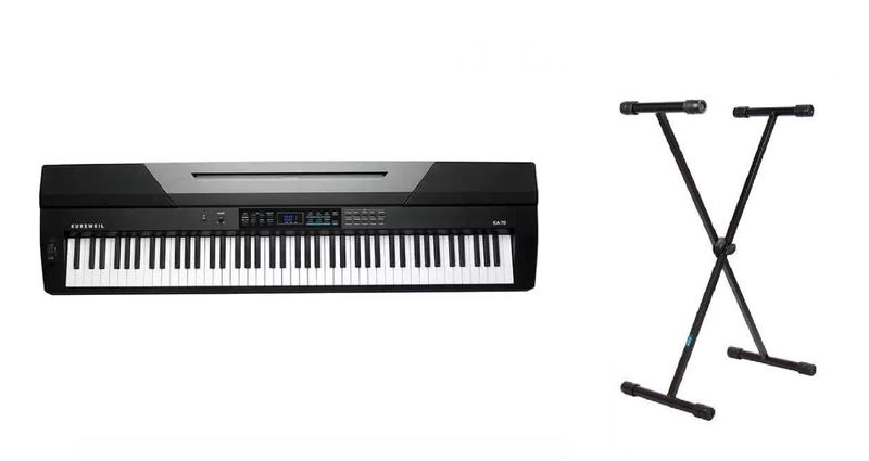 Imagem de Kit Piano Arranjador Kurzweil KA70 88 teclas Com Suporte X