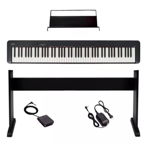 Kit Piano Digital Casio CDPS160 C2 88 Teclas + Estante Suporte EP 160