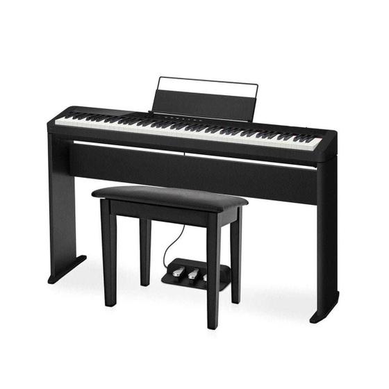 Kit Piano Digital Casio Privia PXS3100 Preto Estante CS68 Casio