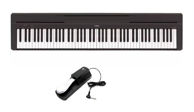 Imagem de Kit Piano Yamaha P45 Com Fonte e Pedal Sustain