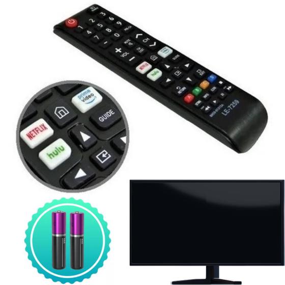 Imagem de Kit Pilhas + Controle Remoto Para TV Smart TV 4K  2 Unidades e Pilhas AAA