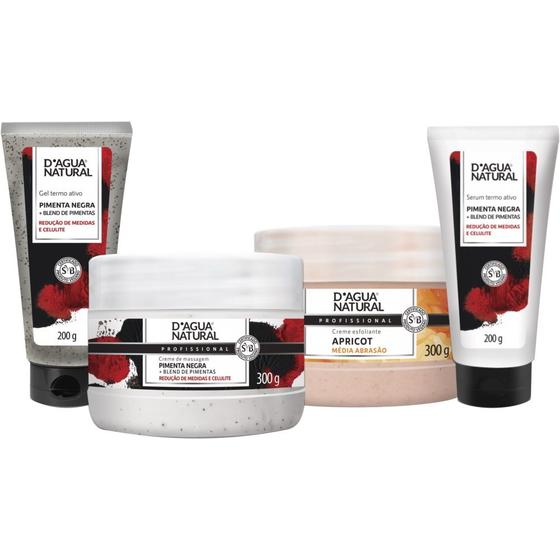 Imagem de Kit pimenta negra 300G esfoliante apricot média abrasão 300G