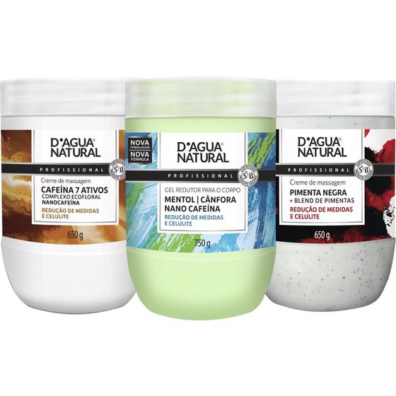 Imagem de Kit pimenta negra +cafeina 7 ativ +gel redutor dagua natural