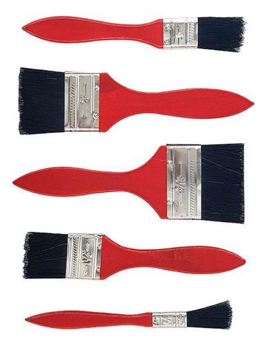 Kit Pincel Jogo 5 Peças Verniz Tinta Recorte Parede Trincha Menor preço em Kit Pincel Jogo 5 Peças Verniz Tinta Recorte Parede Trincha
