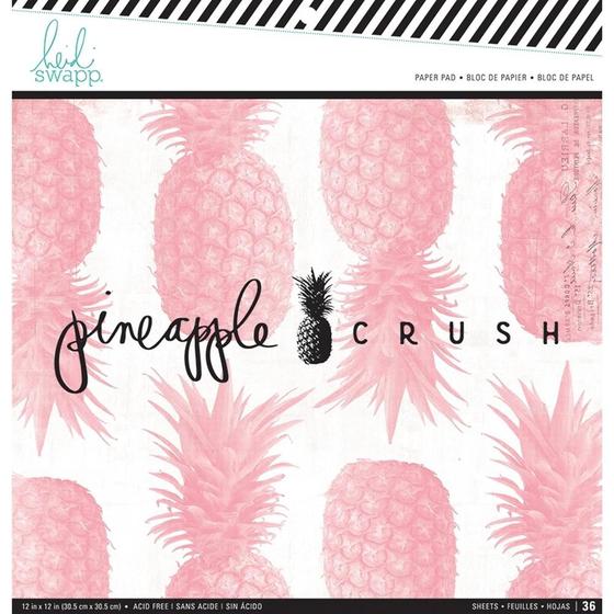 Imagem de Kit Pineapple Crush de Papéis 30x30 para Scrap Heidi Swapp - 36 folhas