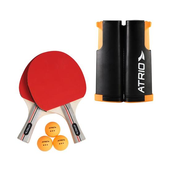 Kit Ping Pong Completo com Raquete Bolinhas e Rede Atrio Raquete de
