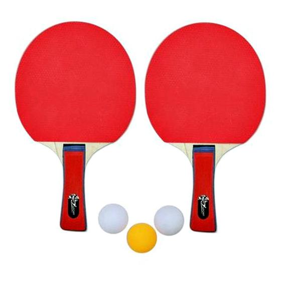 Imagem de Kit Ping Pong Tênis De Mesa 2 Raquetes 3 Bolinhas Diversão