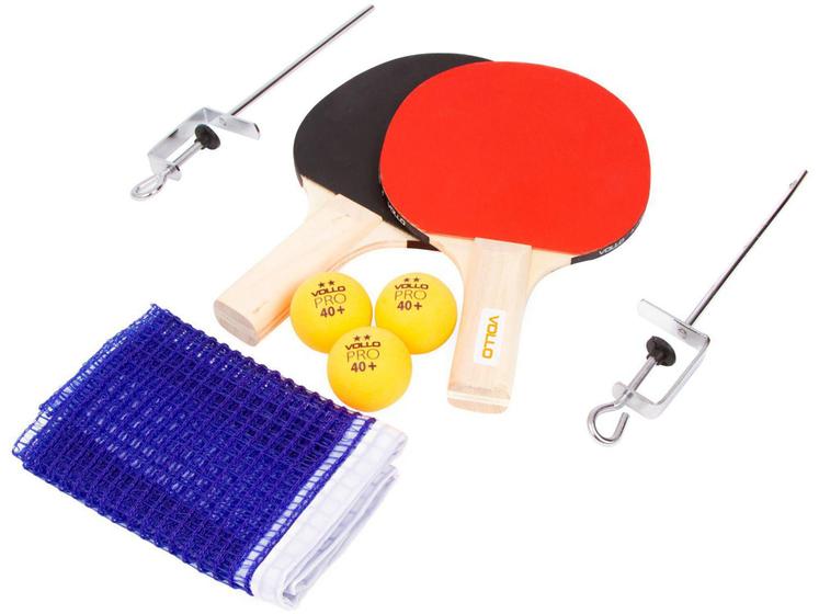Imagem de Kit Ping Pong/Tênis de Mesa Profissional Vollo - VT610-R 6 Peças