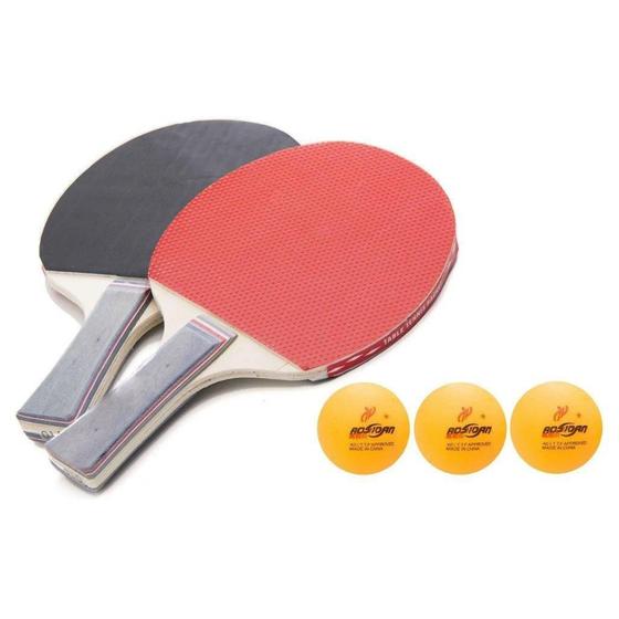 Kit Ping Pong Tênis De Mesa Raquete E Bolinha All Connect Sc Kit