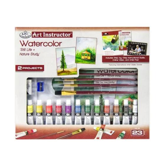 Imagem de Kit Pintura Aquarela Royal Art Instructor C/23 Pçs