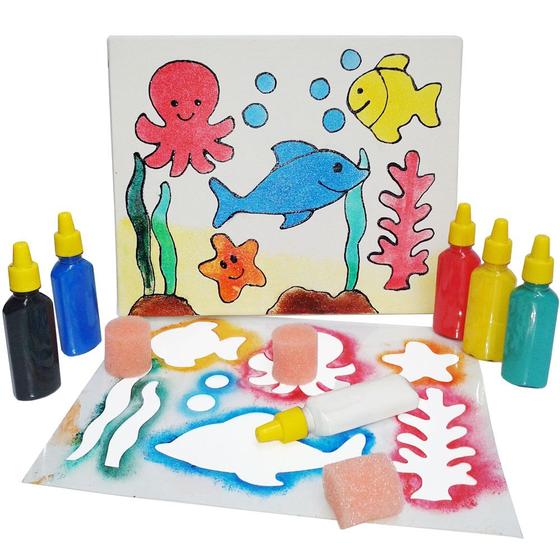 Imagem de Kit Pintura com Stencil - Fundo do Mar - Kits for Kids