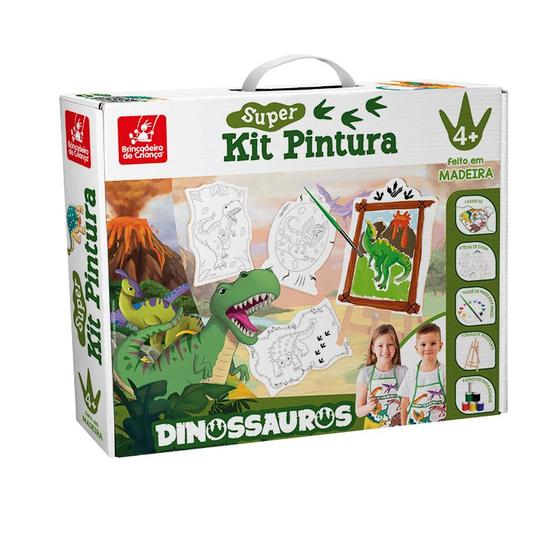 Imagem de Kit Pintura Infantil Dinossauros Brincadeira de Criança 