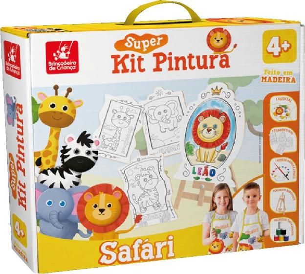 Imagem de Kit Pintura Infantil Safari Brincadeira de Criança 