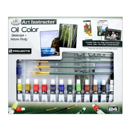 Imagem de Kit Pintura Óleo Royal Art Instructor C/24 Pçs