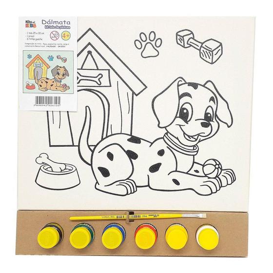 Imagem de Kit Pintura Tela 25X30Cm Dálmata - Kits For Kids