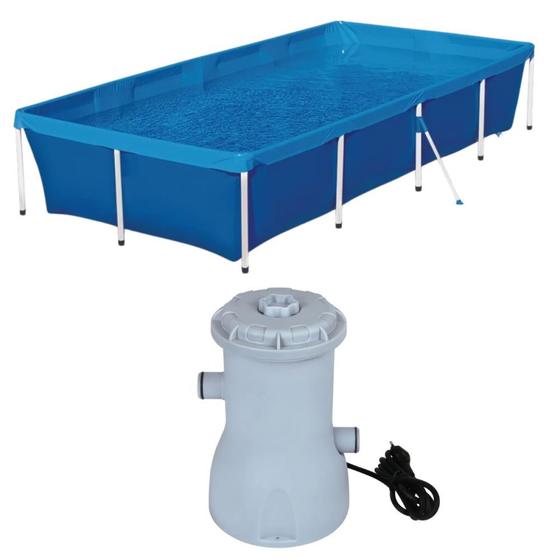 Imagem de Kit Piscina 3000 Litros + Bomba Filtrante 2200 L/H 220v  Mor 