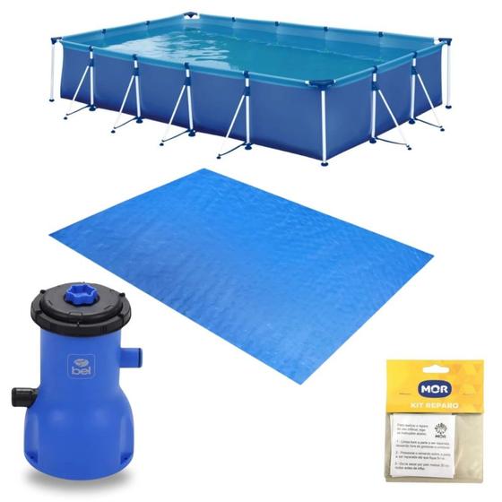 Imagem de Kit Piscina 7600 L Premium + Forro + Filtro 220v 3028 L/H