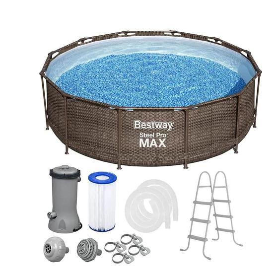 Imagem de Kit Piscina Deluxe 9.150L + Aspirador de Piscina BESTWAY