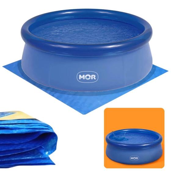 Imagem de Kit Piscina Infantil 1000 Litros Mor Redonda Inflavel + Forro de Protecao