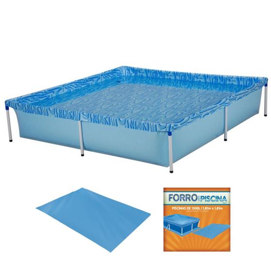 Imagem de Kit Piscina Infantil 1500 Litros + Forro Chão - Mor