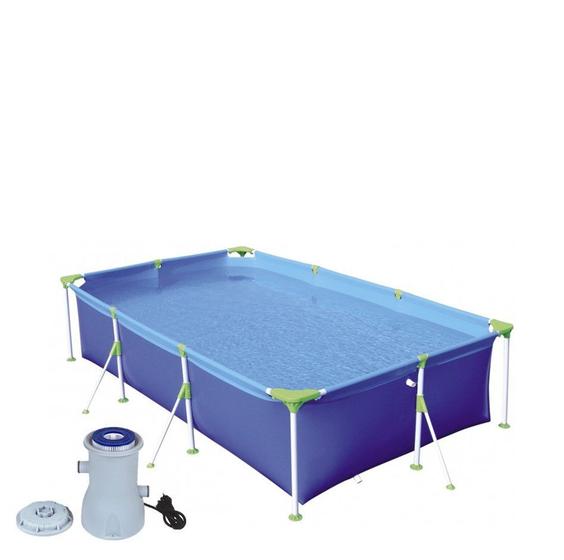 Imagem de Kit Piscina Premium 3700 Litros Retangular Estruturada + Filtro Bomba 2200 L/h - Mor