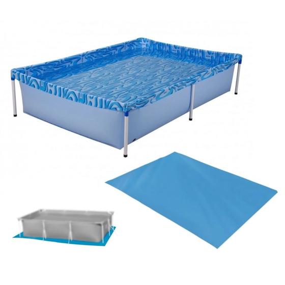 Imagem de Kit Piscina Retangular 1000 Litros + Forro