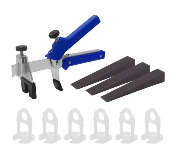 Kit Piso Porcelanato 300 Niveladores + 100 Cunhas + Alicate de Ferro Menor preço em Kit Piso Porcelanato 300 Niveladores + 100 Cunhas + Alicate de Ferro