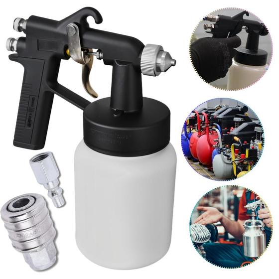 Imagem de Kit Pistola de Ar Direta Para Compressor + Engate Rapido