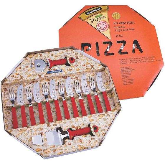 Imagem de Kit Pizza Tramontina 25099722 14 peças