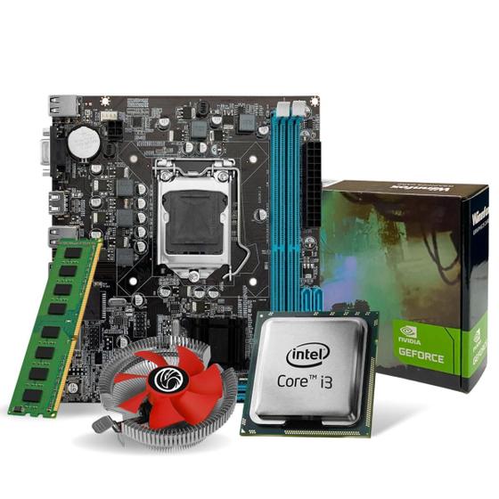 Imagem de Kit Pl H510+ Intel I3 10100f + 32 Gb Ddr4 + Cooler + Video 1gb